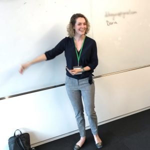 Daria Bagina Giving a Presentation at Toronto Agile Community Open Space